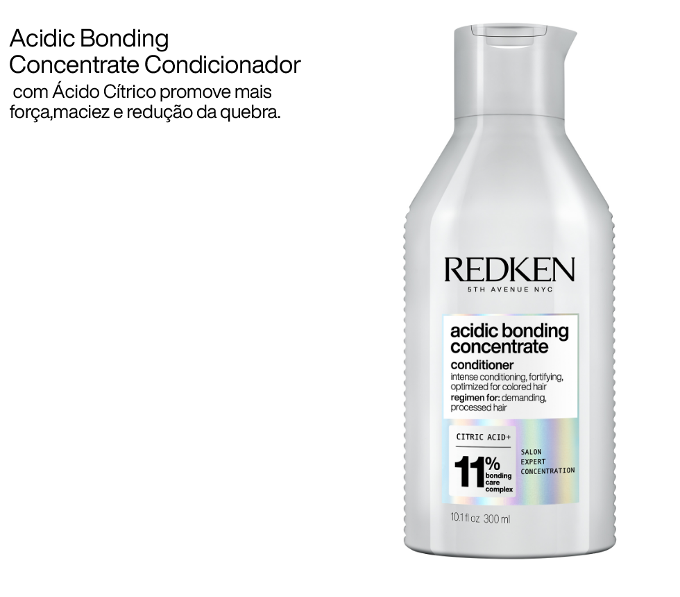 1777 - Shampoo Acidic Bonding Concentrate para cabelos quimicamente tratados Redken 300ml